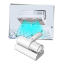 Aspirador de mão para colchão da marca Tomshoo, compacto e portátil, ideal para limpeza de superfícies macias e áreas difíceis.