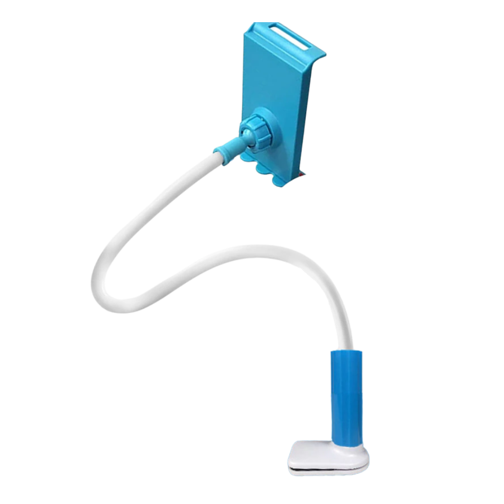 Suporte de telefone flexível Eastjing em azul, ajustável e portátil para facilitar o uso do smartphone.