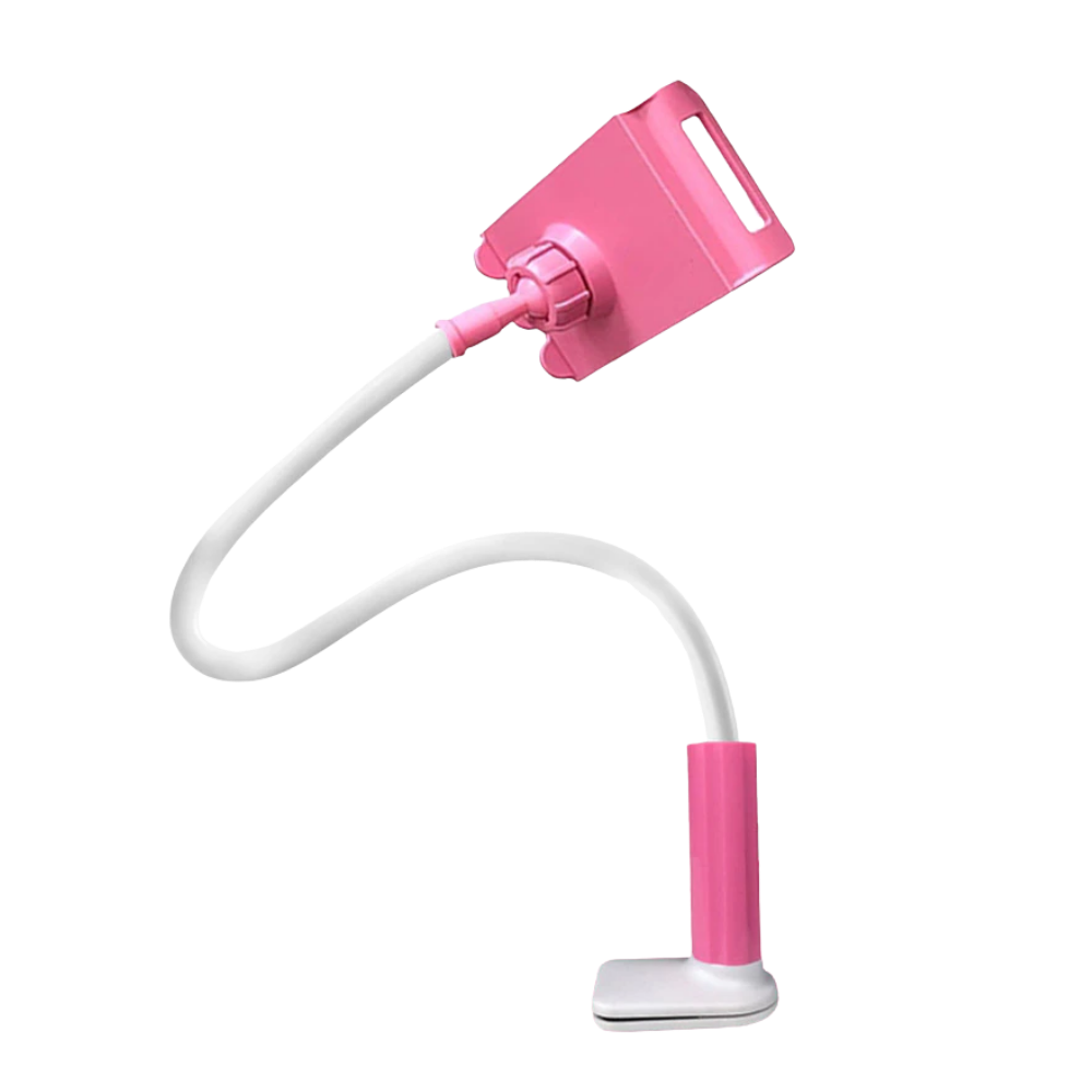 Suporte de telefone flexível Eastjing na cor rosa, ajustável para uso seguro em suporte de telefonia.