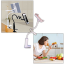 Suporte de telefone flexível Eastjing para suporte de telefonia, ajustável e compacto, em uso sobre mesa.