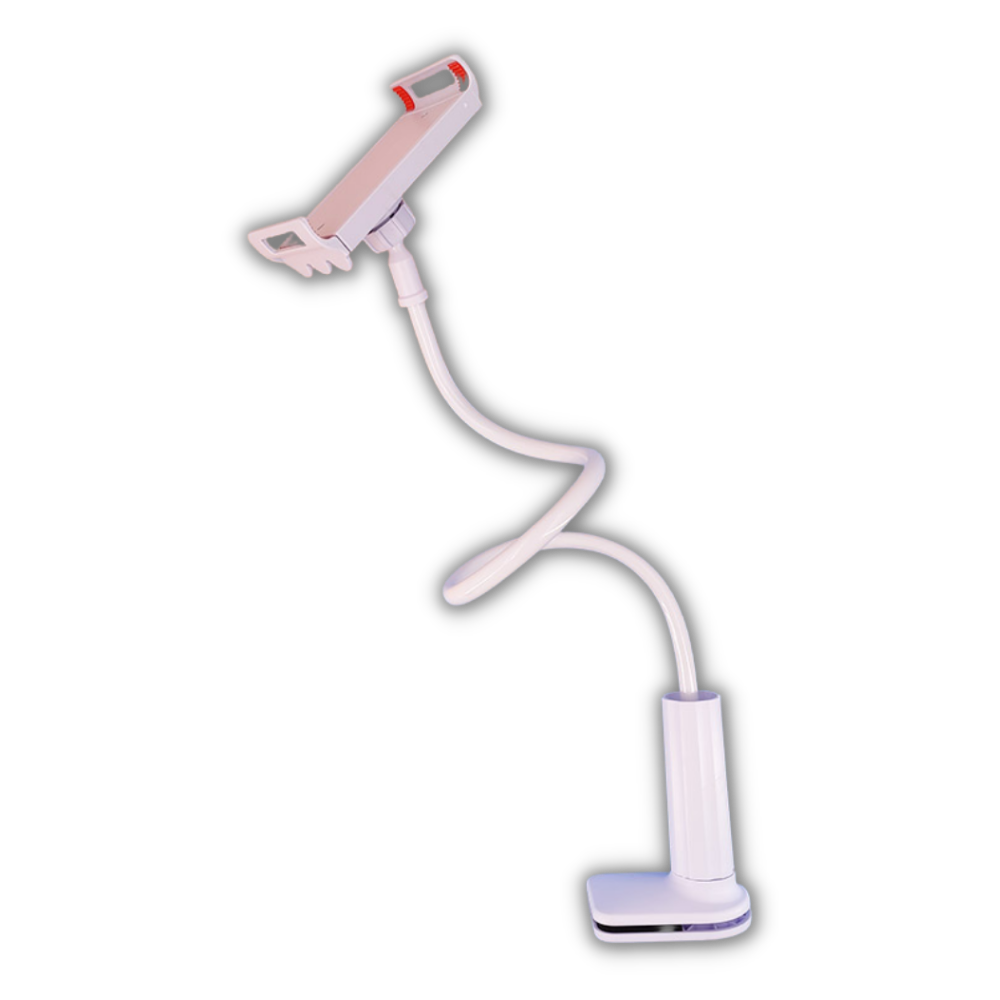 Suporte de telefone flexível Eastjing branco para celular, ajustável e prático para uso em mesa ou escritório.
