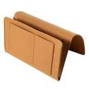 Organizador de mesa de cabeceira ou de sofá Gupgi, espaço para objetos pequenos, em estilo marrom e compacto.