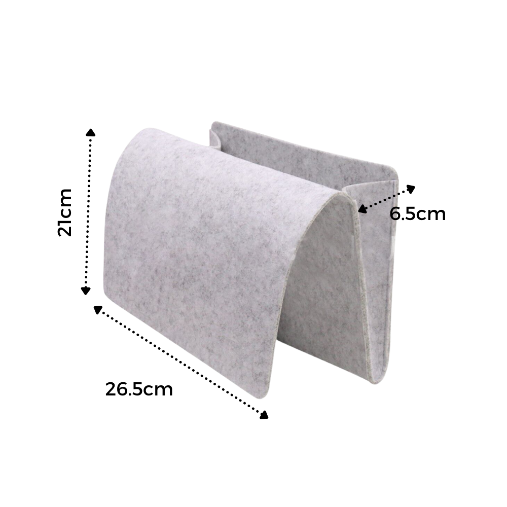 Organizador de mesa lateral ou sofá Gupgi para armazenamento e organização de objetos pequenos, com compartimentos acessíveis.