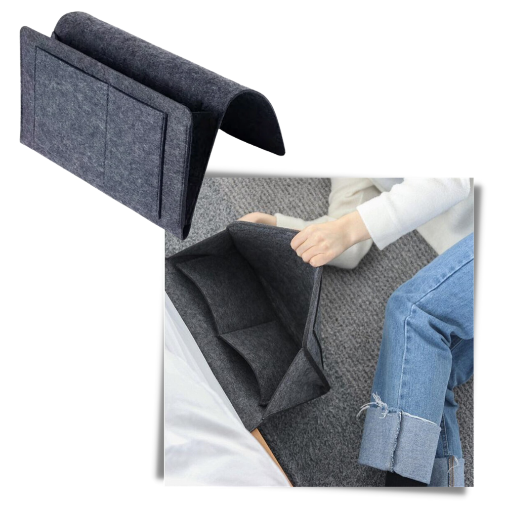 Organizador de mesa de cabeceira ou de sofá Gupgi com grande capacidade para armazenamento e organização.