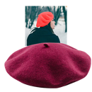 Béret clássico em lã para mulher, chapéu de chapelleria da Byte Legend, modelo elegante e confortável.
