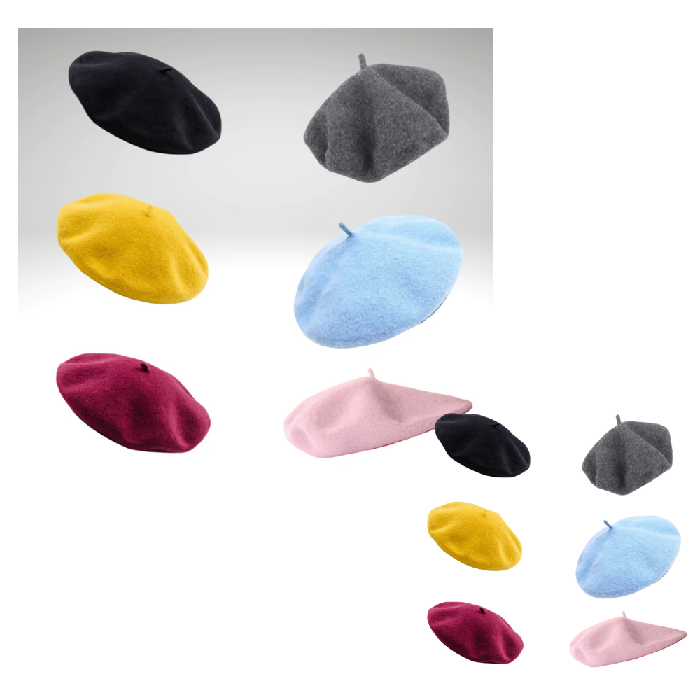 Béret clássico em lã para mulher da Byte Legend, em várias cores, com design tradicional e acabamento suave.