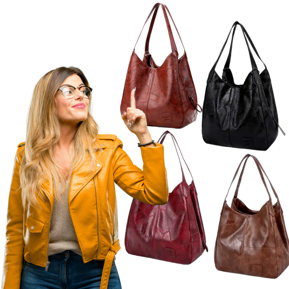 Sac à main oversize Udiyo em várias cores, com alça longa e design clássico, feito de material resistente e elegante.