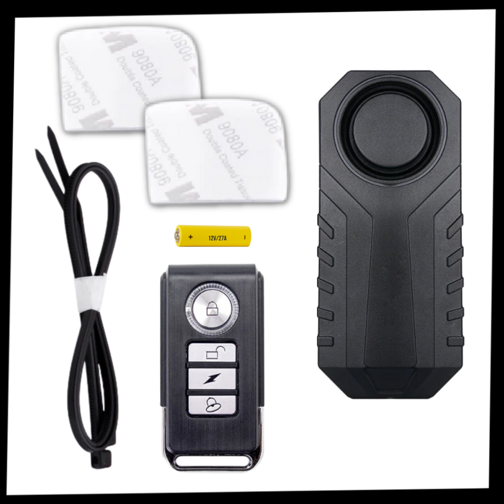 Sistema de alarme elétrica para bicicleta Fosmon, dispositivo de segurança com sensor de movimento e aviso sonoro.