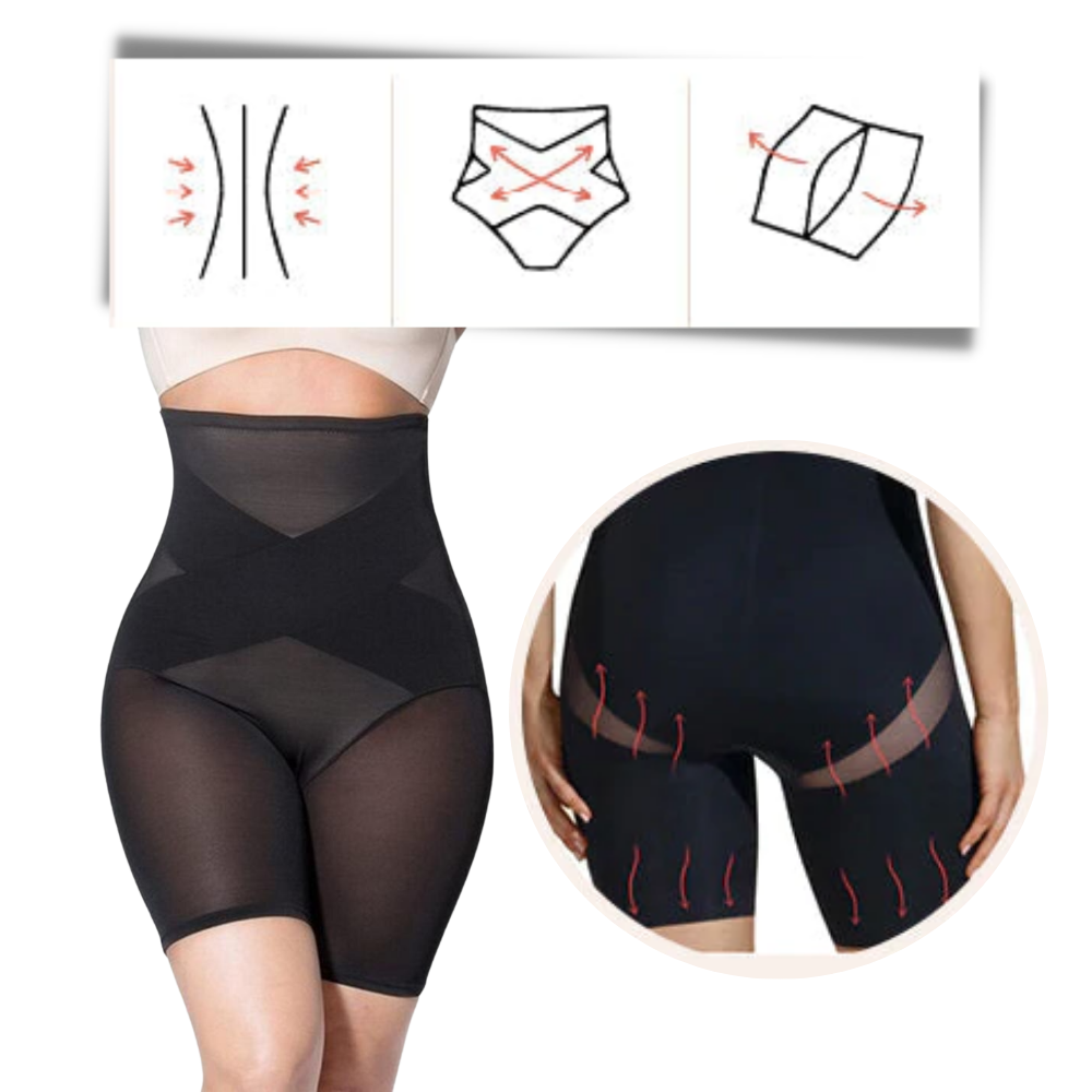 Soutien-gorge abdominal modelador Eastjing, cintura alta, tecido elástico e confortável para modelar a silhueta feminina.