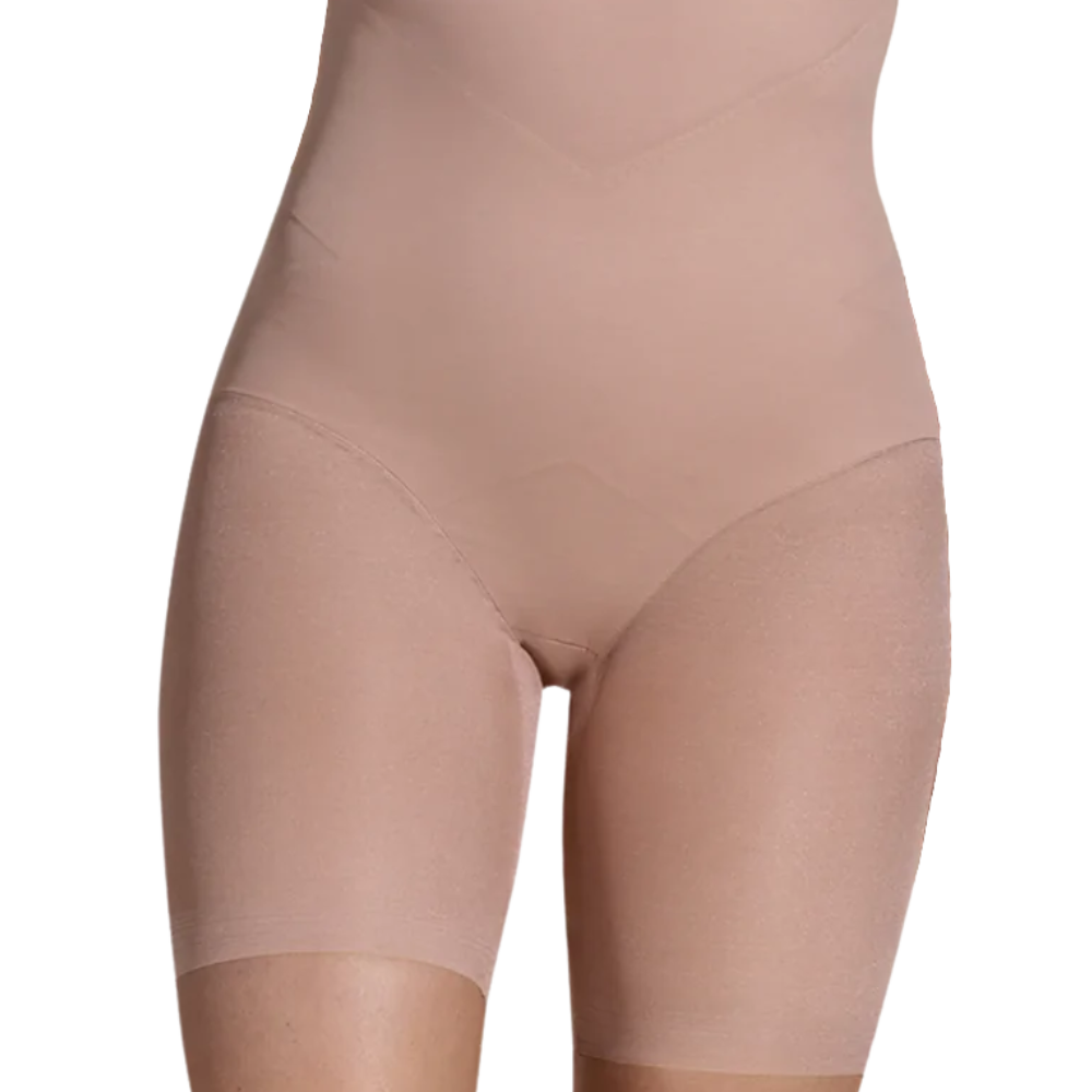 Soutien-gorge modelador cor bege da marca Eastjing, roupa íntima modeladora de cintura alta para afinar a silhueta.