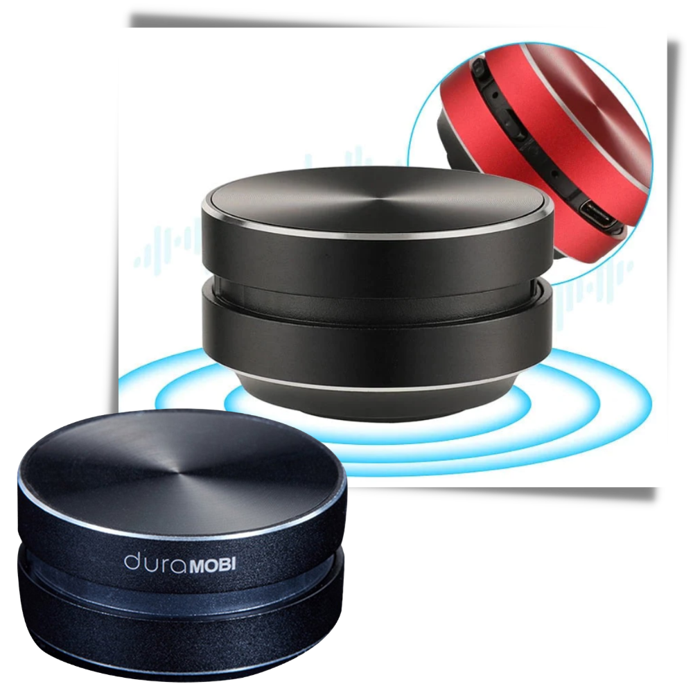 Caixa de som Bluetooth Duramobi de condução óssea, componente de áudio com design compacto e qualidade de som excelente.