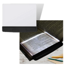 Lâmpada de leitura LED portátil Yks com brilho ajustável, luz branca, ideal para leitura e estudos.