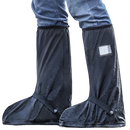 Cobertura de calçados impermeável preta, sur-chaussures de marca genérica, protegendo sapatos contra água e sujeira.
