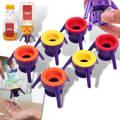 Conjunto de 6 suportes de rolha para garrafa, acessórios de bar da marca Shengen, com suporte de plástico para garrafas.
