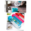 Garrafas de água de plástico com suporte para alimentos e bebidas Tureclos, com compartimento para pílulas, fácil de usar e portátil