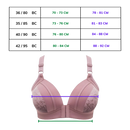 Soutien-gorge rehaussant sem fio da Naiflowers, lingerie confortável e de suporte, em tecido macio na cor nude.