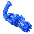 Pistola de bolhas automática Aprezo, brinquedo de atividade azul, com tubo de produção de bolhas e design divertido.