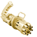 Pistolet à bulles automatique Aprezo, jouet d'activité doré, avec embout pour créer des bulles de savon.