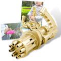 Pistola de bolhas automática Aprezo, brinquedo de atividade com cilindro de bolhas e sistema de disparo fácil.