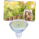 Conjunto de 3 lâmpadas LED econômicas da marca Sodial, com efeito de economia de energia.