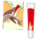 Creme anti-inflamatória para oínhas do pé, produto de cuidado com os pés da marca Aomeily, aplicação fácil.