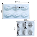 Forma de silicone em formato de mini-coelho para bolos e doces, marca Eastjing, ideal para culinária e confeitaria criativa.