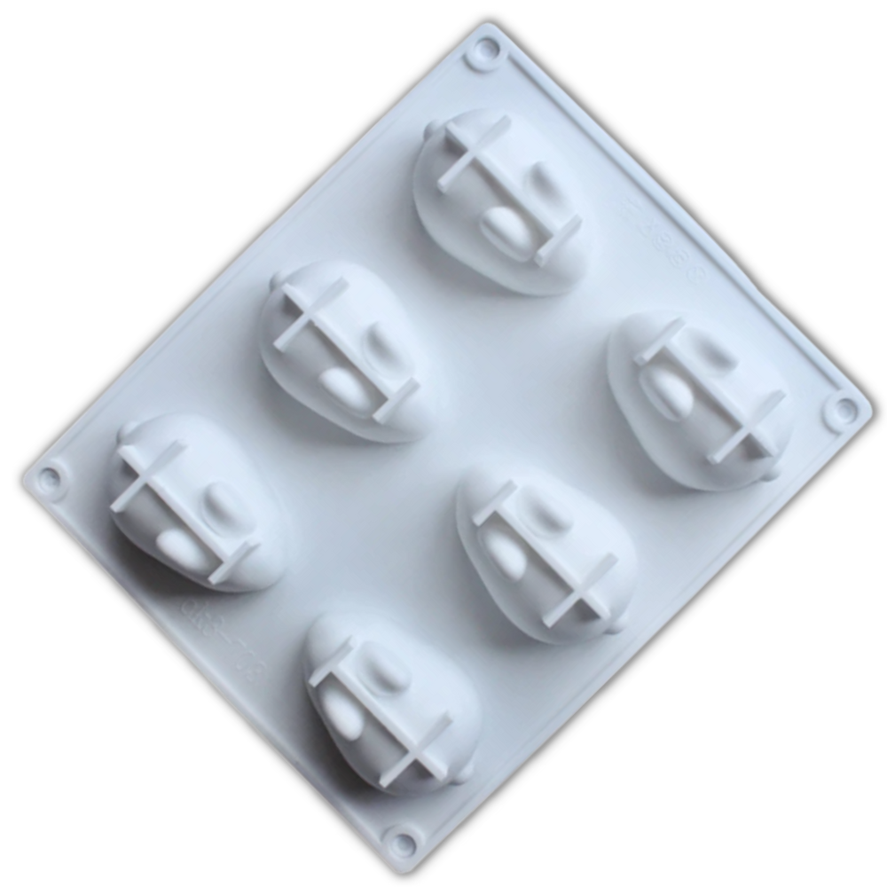 Forma de silicone em formato de mini-coelho da Eastjing para bolos e doces de pâtisserie, com detalhes de coelho pequeno.