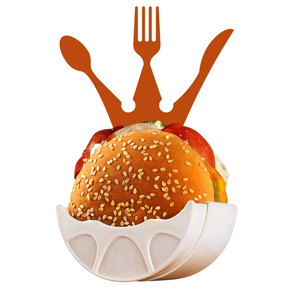 Porta-hambúrguer da marca Enow-Yl, embalagem segura para venda de alimentos para viagem, ideal para hambúrgueres.