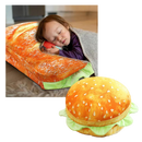 Almofada em forma de hambúrguer para cadeiras e sofás, design exclusivo da Genuiskids, decorativa e confortável.
