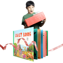 Livro de atividades pedagógicas Montessori da Blue Scratch, brinquedo educativo com páginas interativas para crianças.