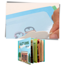 Livro de atividades pedagógicas Montessori Blue Scratch, brinquedo educativo com páginas coloridas e arestas arredondadas para crianças