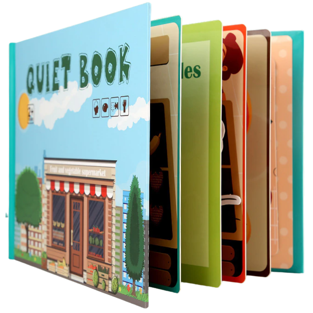 Livro de atividades Montessori Blue Scratch com páginas de vegetais, brinquedo educativo para crianças, atividades lúdicas e educativas