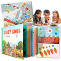 Livro de atividades pedagógicas Montessori Blue Scratch, brinquedo educativo com páginas coloridas e atividades interativas para crianças