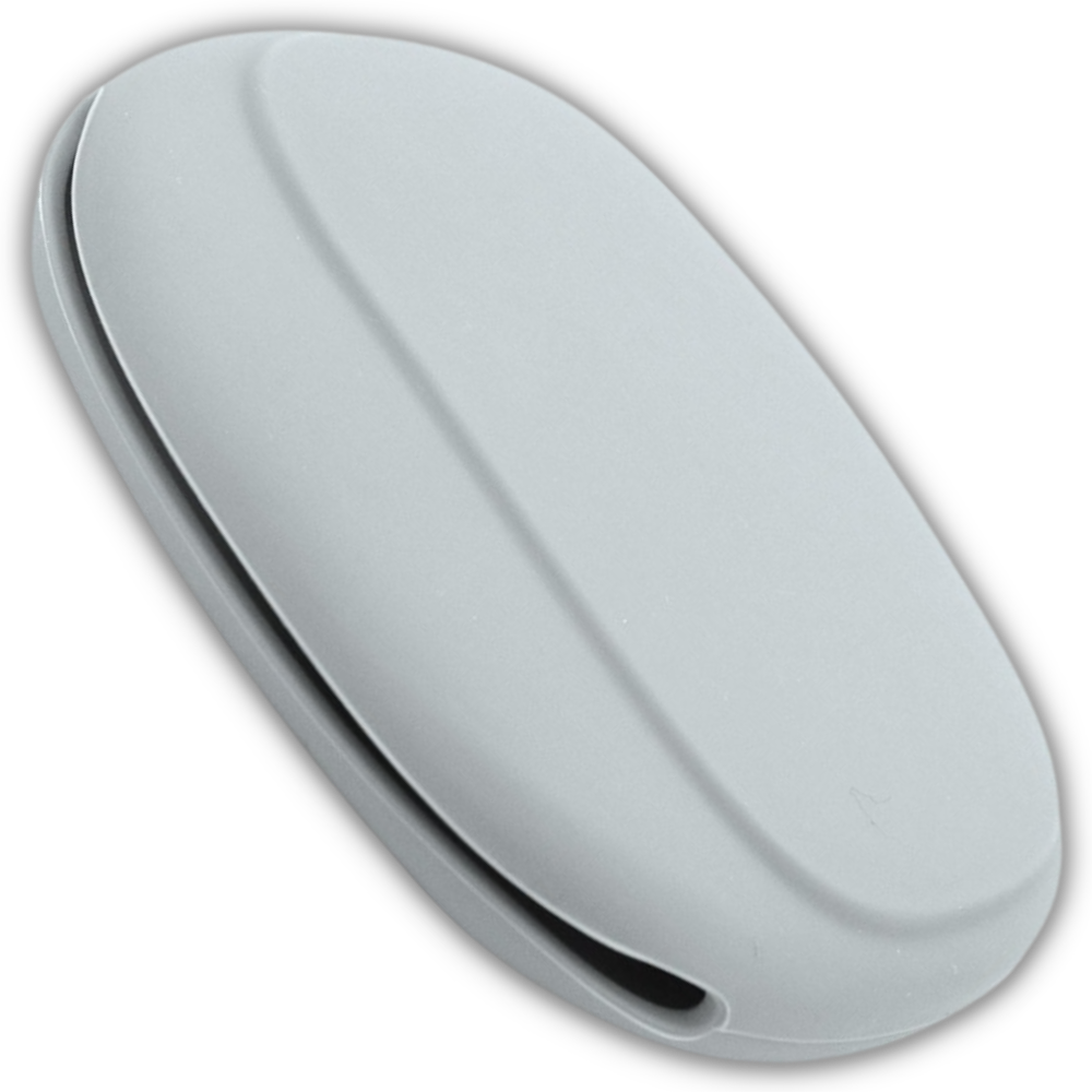 Estojo de silicone branco para acessórios eletrônicos Dido, ideal para proteger cabos e fones de ouvido.