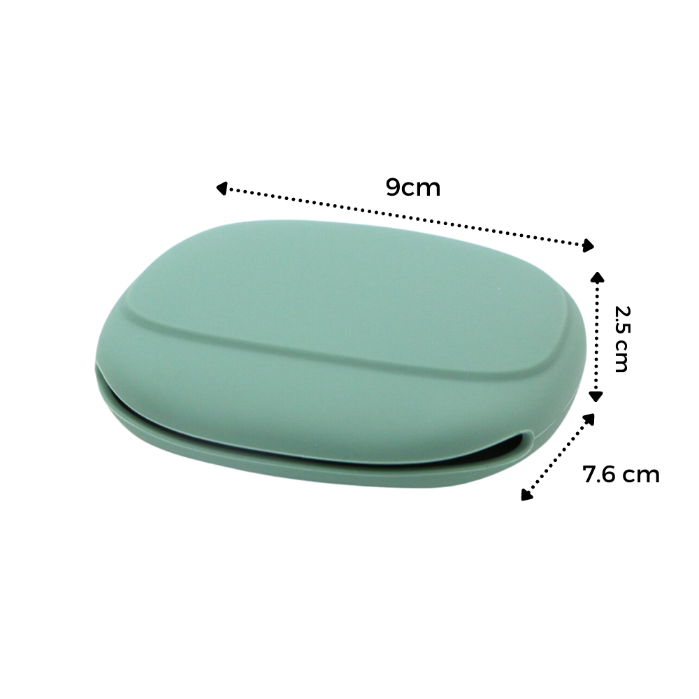 Estojo de silicone Dido para pequenos acessórios eletrônicos, acessórios de áudio, em cor preta com compartimentos compactos.