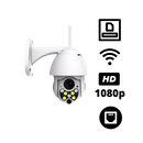 Câmera de vigilância Wi-Fi Shen Zhen Luom Technology com lente grande angular e design compacto para segurança doméstica.