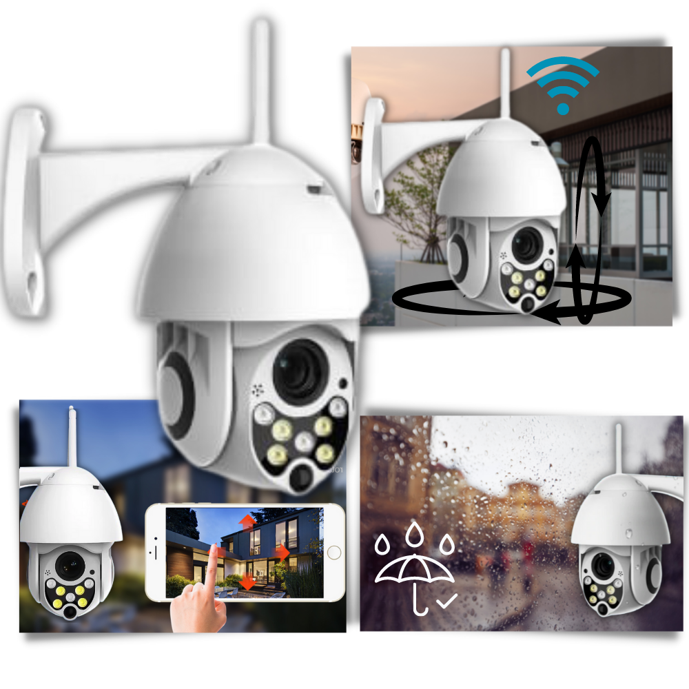 Câmera de vigilância Wifi Shen Zhen Luom Technology Co.,Ltd com lente grande angular e conexão sem fio para monitoramento doméstico