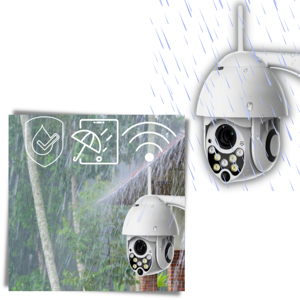 Câmera de vigilância Wi-Fi Shen Zhen Luom Tecnologia, à prova d'água, com lente de alta resolução para monitoramento externo.