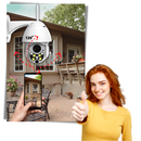 Câmera de vigilância Wi-Fi Shen Zhen Luom Tecnologia com lente grande angular, alta definição, visualização ampla.