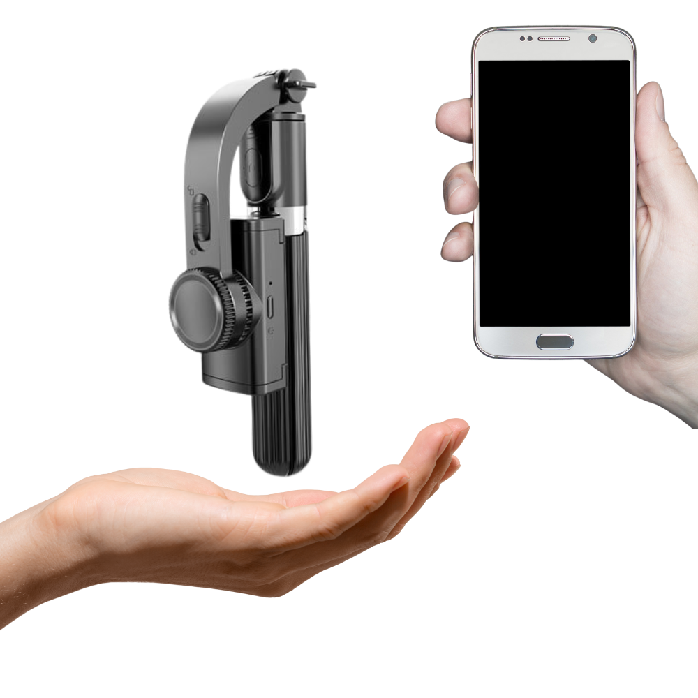 Trépied de telefone 3-em-1 Onleny Dayfuli, portátil e leve, ideal para estabilização de vídeos e selfies com smartphones.