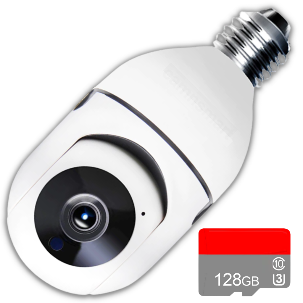 Ampoule inteligente com câmera de vigilância Shiziwei, câmera 2MP com iluminação LED, ideal para segurança residencial.