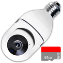 Ampola inteligente com câmera de vigilância Shiziwei, lente de 2MP e design de lâmpada para monitoramento doméstico.