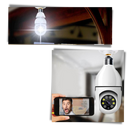 Ampoule inteligente com câmera de vigilância Shiziwei, dispositivo multifuncional com lente e iluminação integrada para segurança doméstica