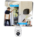 Ampoule inteligente de câmera de vigilância Shiziwei com controle remoto e design discreto para segurança residencial.