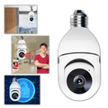 Ampola inteligente com câmera de segurança Shiziwei, câmera de vigilância compacta e discreta para monitoramento doméstico.