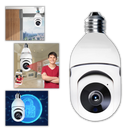 Ampola inteligente com câmera de segurança Shiziwei, câmera de vigilância compacta e discreta para monitoramento doméstico.