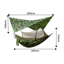 Rede de camping Sodial para camping e caminhada, com estrutura resistente e confortável, ideal para descanso ao ar livre.