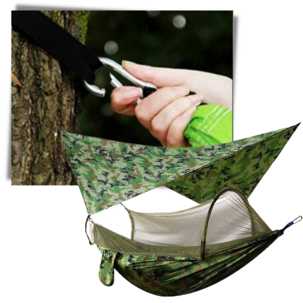 Rede de camping e caminhada Sodial, tente-hamac fácil de usar para acampamento ao ar livre e aventuras na natureza