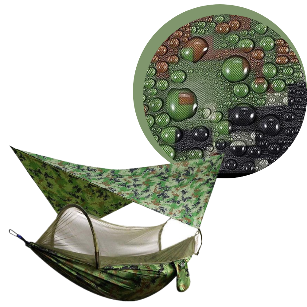 Rede de camping impermeável Sodial, resistente e portátil, ideal para atividades de camping e aventura ao ar livre.