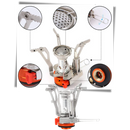 Mini réchaud de camping à gaz Yks avec brûleur compact, idéal pour camping et randonnée, montrant le brûleur et la surface de cuisson